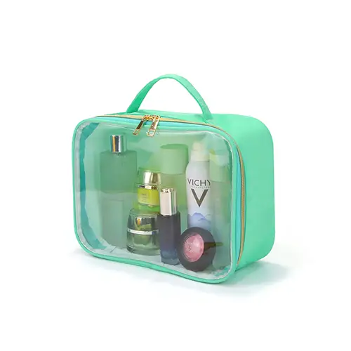 Fashion Trend Daily Girl Transparent Makeup Pouch Lazy Clear Pvc Make Up Bag